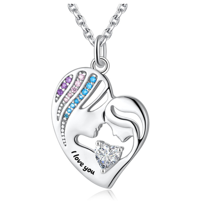 OEM Tendencia 925 de plata esterlina collar de corazón colgante con hipoalergénico cristal austríaco