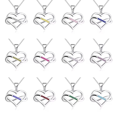 YASVITTI ODM OEM 925 Plata Esterlina Collar de Corazón Brillante 5A Zirconia Rodio Revestido Collar hueco Collar colgante Joyería