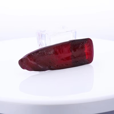 8# Rubí rojo Corindón sintético en bruto para anillo y colgante de moissanita antigua personalizados