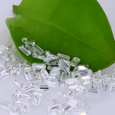 3 quilates de tamaño pequeño Esmeralda de corte Vvs de laboratorio cultivado Diamante Melee Moissanite para joyería