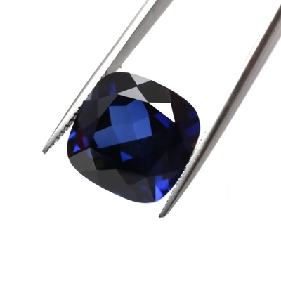 Unico Moissanite sintético Sapphire Stone Cushion Cut 34# Azul Corindón Piedra preciosa suelta para la fabricación de joyas