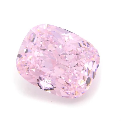 Piedra cortada en hielo Cz de 4k Color rosa Cushion Forma 7x6mm 10x8mm Piedra preciosa suelta Zirconia cúbica sintética