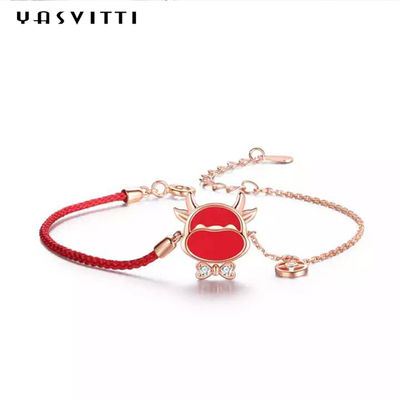 el 19.5cm ODM rojo de la pulsera de la secuencia de Sterling Silver Jewelry Bracelets Heart CZ de 2,9 gramos