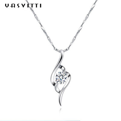 8g 28m m Angel Feather Necklace Silver Hypoallergenic Sterling Silver Necklace