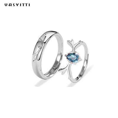 anillo clásico del Zircon de plata de la novia de 4.13m m 1.68g Sterling Silver Jewelry Rings S990