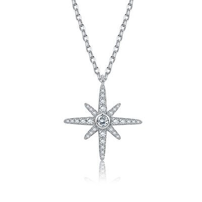 collar plateado del oro blanco de los 3x2cm Sterling Silver Necklace Chains AAAAA CZ