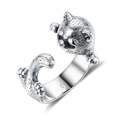 El animal ajustable de la aleación 3D suena 925 Sterling Pet Lover Gift Jewelry de plata