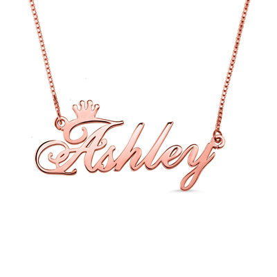 OEM de plata de encargo Rose Gold Crown Necklace unisex de los collares de 0.07oz el 1.8ft