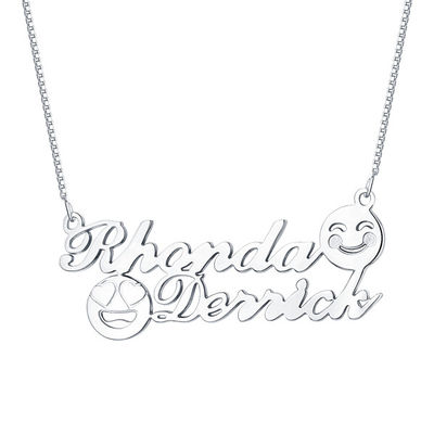 Collares de plata de encargo de Emoji de 2 gramos