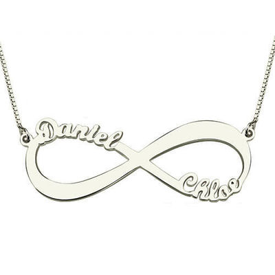 collares de plata de encargo del infinito del 15.7in
