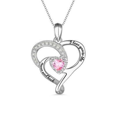 SGS en forma de corazón de los 0.2in 0.14oz Diamond Necklace Moon Birthstone Necklace