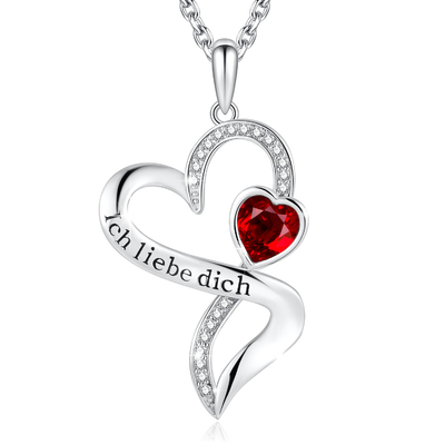 925 Sterling Silver Heart Pendant Necklace 18&quot; de largo amor sin fin doble