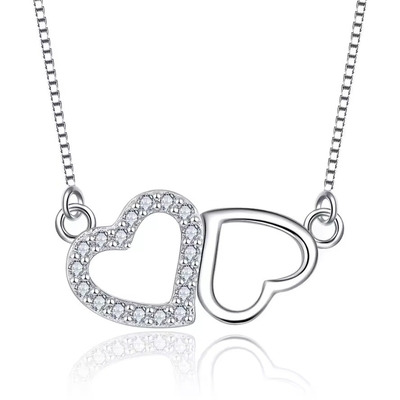 YASVITTI Regalo de San Valentín Collar de lujo 925 de plata esterlina Moda clásica Mujeres Collar de corazón Joyería