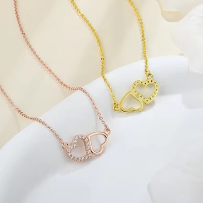 YASVITTI Regalo de San Valentín Collar de lujo 925 de plata esterlina Moda clásica Mujeres Collar de corazón Joyería