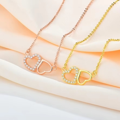 YASVITTI Regalo de San Valentín Collar de lujo 925 de plata esterlina Moda clásica Mujeres Collar de corazón Joyería
