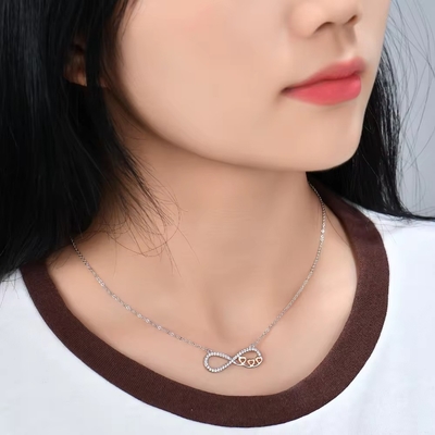 YASVITTI mayorista personalizado de alta gama collar de plata rosa de oro recubierto de corazón collar de cadena para joyas