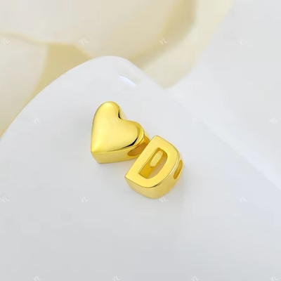 YASVITTI Personalizado 925 Sterling Plata Corazón Collar Inicial 18K Oro Revestido de lujo Carta Corazón Collar Para Niñas