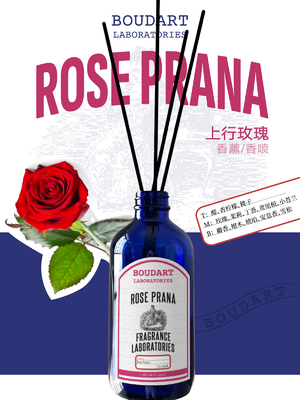 ROSE PRANA Aldehídos difusores de caña y freesia para botellas de vidrio natural