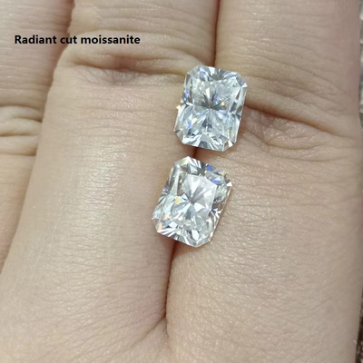Blanco Joyería clara Color Moissanite Flecha del corazón Anillos radiantes Cortado
