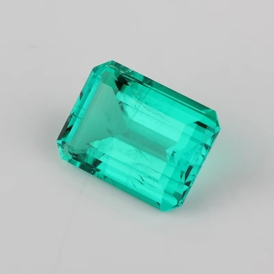 7*9mm Octagón Esmeralda Cortada Verde Esmeralda Sintética Piedra Para Siempre Un Color Moissanite