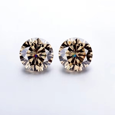 Forever Brilliant Moissanite Diamante redondo de 1 quilate Diamante de corte ligero de color champán