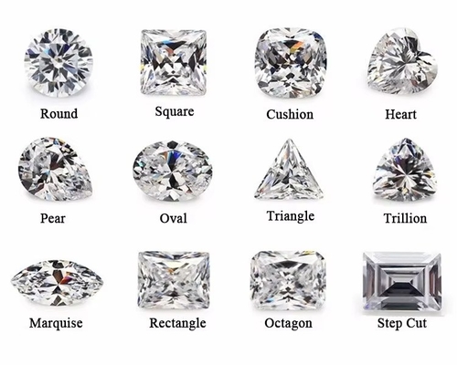 Muebles de joyería de Moissanite Diamante en forma de corazón para anillos