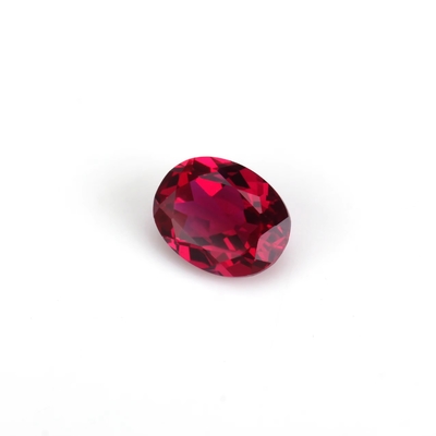 8*12mm Moissanita de color óvalado sangre cristal rojo vidrio Moissanita para anillos de compromiso