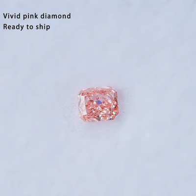 Red Radiant Cut Diamante suelto Moissanite Joyería Rosa Viviente Diamante cultivado en laboratorio Moissanite