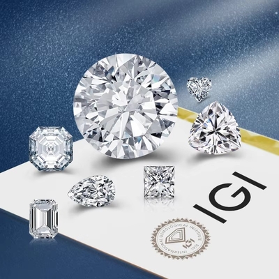 0.5ct 1ct 1.5ct 2ct 3ct Blanco Moissanita suelta Diamante HPHT CVD Diamante cultivado en laboratorio