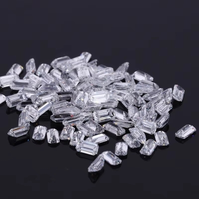 3 quilates de tamaño pequeño Esmeralda de corte Vvs de laboratorio cultivado Diamante Melee Moissanite para joyería