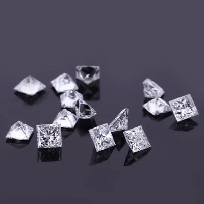 Corte de la princesa 1.4 * 1.4 * 4 * 4 mm Melee HPHT DEF VS Cuadrado Laboratorio Creado Diamantes Moissanite