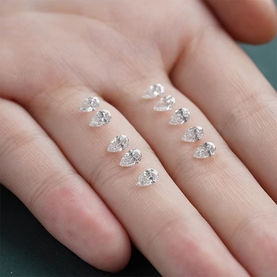Diamante de laboratorio para joyería colgante pulsera arete, corte de pera, piedras sueltas de moissanita