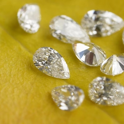 Diamante de laboratorio para joyería colgante pulsera arete, corte de pera, piedras sueltas de moissanita