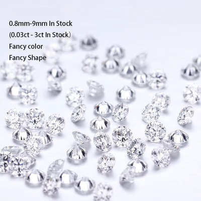 0.8-3.3mm Redondo Brillante Corte Hombre Hecho Diamante Moissanite DEF VVS VS Diamante de laboratorio