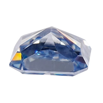 VVS 1ct Hielo triturado Radiante cortado suelto Moissanita Diamante Azul Melee Moissanita