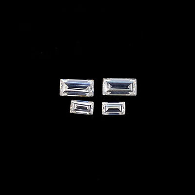 Un peleo impecable de moissanita baguette cortado suelto D Color Vvs1 Diamante de moissanita