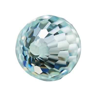 Material de piedra preciosa laboratorio sintético creado con cuentas redondas de moissanita azul para la fabricación de joyas