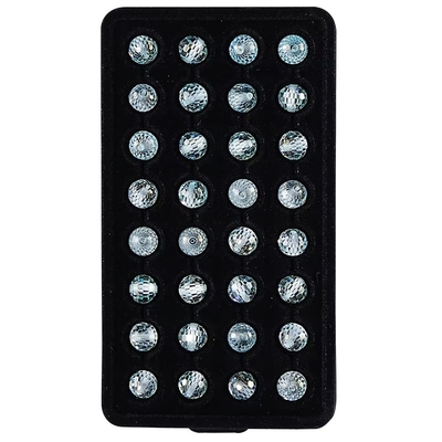 Material de piedra preciosa laboratorio sintético creado con cuentas redondas de moissanita azul para la fabricación de joyas