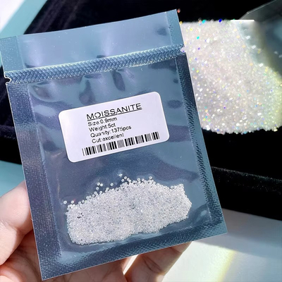 GRA sintético VVS Melee Moissanita redonda brillante cortada suelta piedras preciosas Moissanita diamante