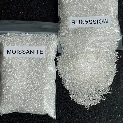 GRA sintético VVS Melee Moissanita redonda brillante cortada suelta piedras preciosas Moissanita diamante