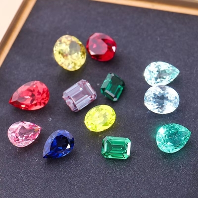 Esmeralda de laboratorio de cultivo sintético, piedra preciosa VVS de todos los tamaños y formas personalizadas