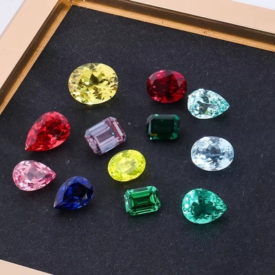Esmeralda de laboratorio de cultivo sintético, piedra preciosa VVS de todos los tamaños y formas personalizadas