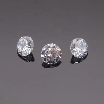 3A/5A Zirconia cúbica piedras sueltas de corte brillante forma redonda color blanco 6mm 8mm piedra preciosa