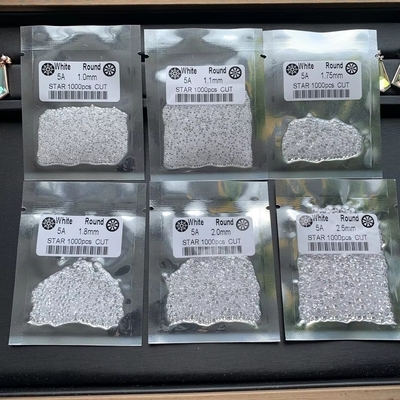 5A Calidad 1000pcs/Bolsa 1mm - 3.0mm Piedra Gemas Blanco Cúbica Zirconia Para Joyería