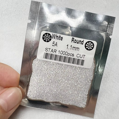5A Calidad 1000pcs/Bolsa 1mm - 3.0mm Piedra Gemas Blanco Cúbica Zirconia Para Joyería