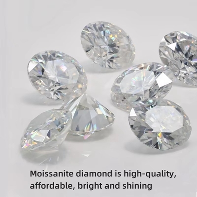 Diamante de moissanita de corte oval y brillante 3*5mm-10*14mm Tamaño pequeño para la fabricación de joyas