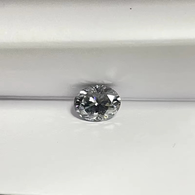 Venta al por mayor 0.5ct 1ct 2ct Gris Mossinate diamante gema Gris Color Oval Perra Corte sueltos anillos de boda de moissanite natural