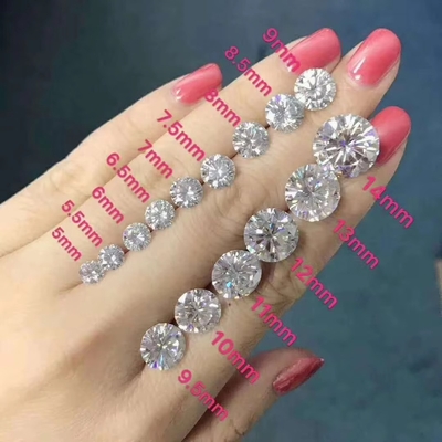 Anillo oval de moissanita Joya sintética redonda de corte brillante Charles VVS Mossanita suelta Anillos de moissanita de diamante de 1 quilate