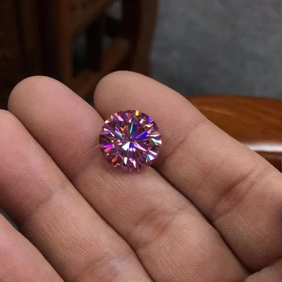 Laboratorio al por mayor creado blanco amarillo rojo rosa negro azul diamante redondo brillante corte suelto moissanite para joyería