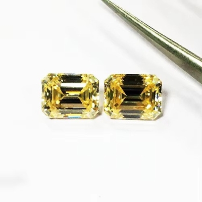 Vivido amarillo Moissanite Gem Radiante Corte GRA VVS suelto Mosanite Diamante Para Anillo de Oro